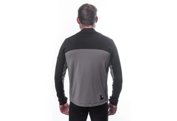 SENSOR COOLMAX THERMO men's sweatshirt celozip steel gray/black Size: