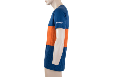 SENSOR MERINO AIR PT men's shirt kr.sleeve blue/orange Size: