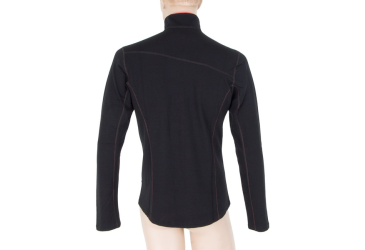 SENSOR MERINO UPPER men's sweatshirt short zip black Size: