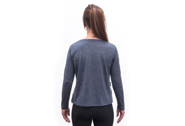 SENSOR MERINO LITE women's long-sleeve shirtsleeve mottled blue size