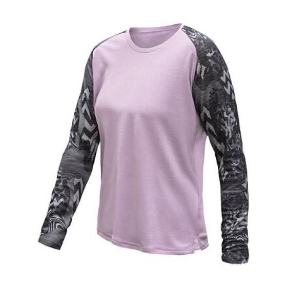 SENSOR MERINO BLEND IMPRESS women's long-sleeve shirtsleeve mystic violet/zebra size