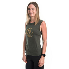 SENSOR MERINO AIR FOX women's sleeveless shirt olive green Size: