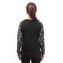 SENSOR MERINO BLEND IMPRESS women's long-sleeve shirtsleeve black/zebra size