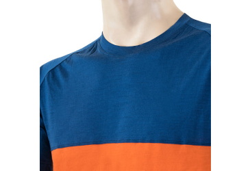 SENSOR MERINO AIR PT men's shirt kr.sleeve blue/orange Size: