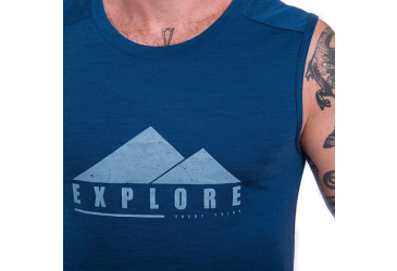SENSOR MERINO AIR EXPLORE men's sleeveless t-shirt dark.blue Size: