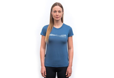 SENSOR MERINO AIR HILLS women's T-shirt kr.sleeve riviera blue Size: