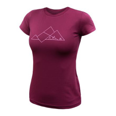 SENSOR COOLMAX TECH GEO MOUNTAINS women's T-shirt kr.lilla sleeve Size: L