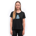 SENSOR MERINO BLEND STONE women's T-shirt kr.sleeve black Size: