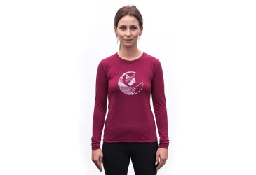 SENSOR MERINO ACTIVE FOX women's long-sleeve shirtsleeve lilla size