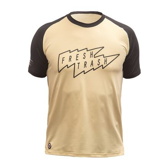 FT MEN'S HORIZON SHORT SLEEVE TEE SAND/BLACK Size: