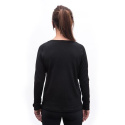 SENSOR MERINO BLEND STONE women's long sleeve shirtsleeve black size