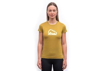 SENSOR MERINO AIR SUMMIT women's T-shirt kr.sleeve mustard Size: