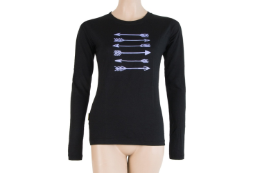 SENSOR MERINO ACTIVE PT ARROWS women's T-shirt long.sleeve black Size: