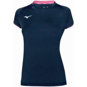 MIZUNO Core Short Sleeve Tee / Navy/Pink Fluo / MIZUNO Core Short Sleeve Tee / Navy/Pink Fluo /