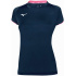 MIZUNO Core Short Sleeve Tee / Navy/Pink Fluo /