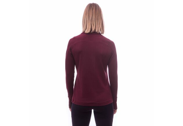 SENSOR MERINO UPPER dámská mikina celozip port red velikost