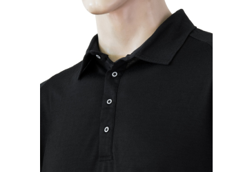 SENSOR MERINO ACTIVE POLO men's shirt kr.sleeve black Size: