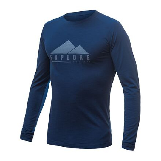 SENSOR MERINO AIR PT EXPLORE men's shirt long.sleeve dark.blue Size: