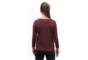 SENSOR MERINO AIR traveller women's long sleeve shirtsleeve port red size