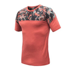SENSOR MERINO IMPRESS men's shirt kr.sleeve terracotta/rush Size: L
