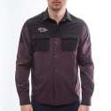 FT MEN'S RIDER LONG SLEEVE SHIRT WINE RED/BLACK Size:
