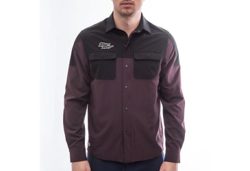 FT MEN'S RIDER LONG SLEEVE SHIRT WINE RED/BLACK Size:
