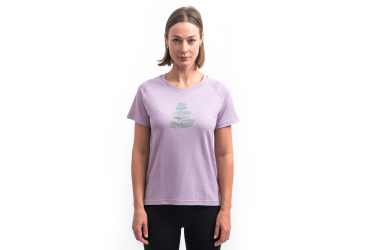 SENSOR MERINO BLEND STONE women's short-sleeve shirt.sleeve mystic violet size