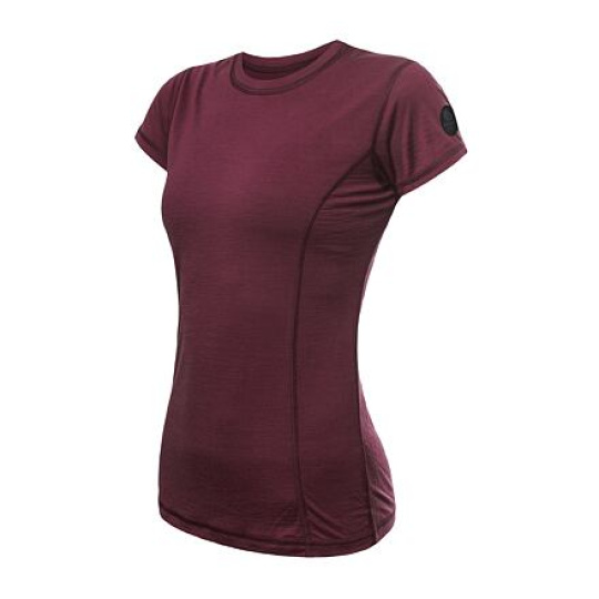 SENSOR MERINO AIR women's T-shirt kr.sleeve port red Size: