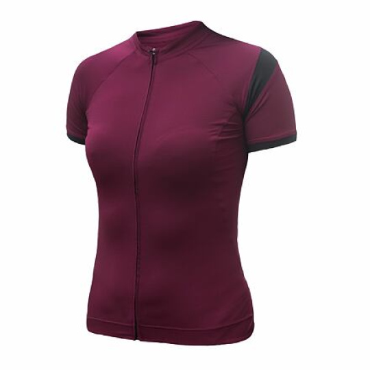 SENSOR CYKLO COOLMAX CLASSIC women's jersey kr.sleeve full zip lilla Size: