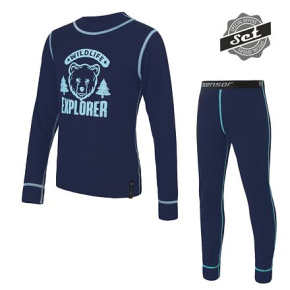 SENSOR DOUBLE FACE SET WILD children's shirt long.sleeve + underpants deep blue Size: