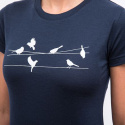 SENSOR MERINO ACTIVE SONGBIRDS women's T-shirt kr.sleeve deep blue Size:
