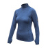 SENSOR MERINO BOLD women's roll neck long sleeve shirt.cool blue sleeve size