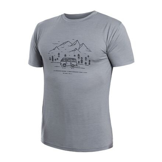 SENSOR MERINO ACTIVE VAN LIFE men's T-shirt kr.sleeve grey Size: