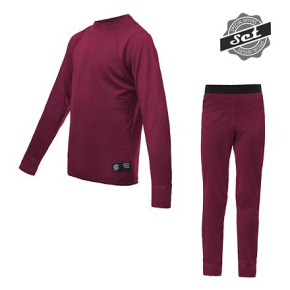 SENSOR MERINO ACTIVE SET junior shirt long.sleeve + underpants lilla Size: