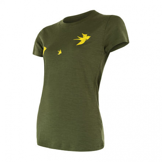 SENSOR MERINO ACTIVE PT SWALLOW women's T-shirt kr.sleeve safari green Size: