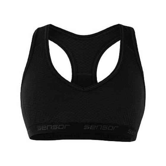 SENSOR MERINO DF women's bra black Size: