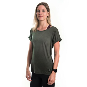 SENSOR MERINO AIR traveller women's t-shirt kr.sleeve olive green Size: