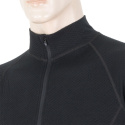SENSOR MERINO DF men's shirt long.sleeve zipper black Size: