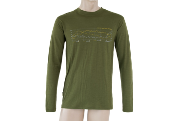 SENSOR MERINO ACTIVE PT TRACK men's shirt long.sleeve safari green Size: