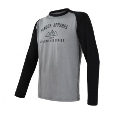 SENSOR MERINO ACTIVE PT ADVENTURE men's shirt long.sleeve grey/black Size: