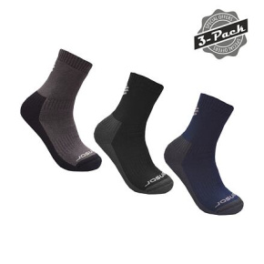 SENSOR SOCKS 3-PACK TREKING EVO black/grey/blue size