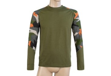 SENSOR MERINO IMPRESS men's shirt long.safari/camo sleeve Size: