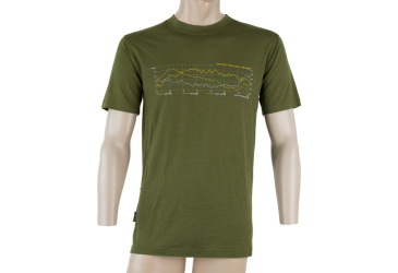 SENSOR MERINO ACTIVE PT TRACK men's shirt kr.sleeve safari green Size: