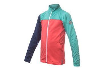 SENSOR COOLMAX THERMO children's sweatshirt full-zip coral/sea green/deep blue Size: