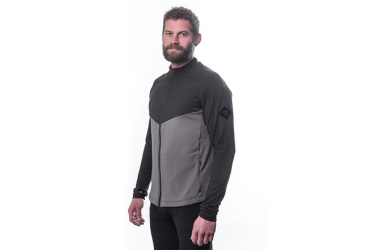 SENSOR COOLMAX THERMO men's sweatshirt celozip steel gray/black Size:
