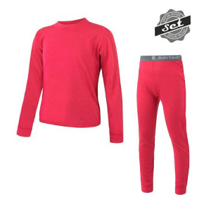 SENSOR MERINO AIR SET children's shirt long.sleeve + underpants magenta Size: