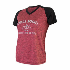 SENSOR CYKLO CHARGER women's jersey free neck.sleeve pink/black Size: M