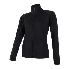 SENSOR MERINO UPPER women's sweatshirt full zip black Size: