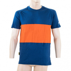 SENSOR MERINO AIR PT men's shirt kr.sleeve blue/orange Size: