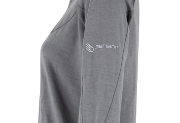 SENSOR MERINO UPPER women's sweatshirt full zip grey Size: